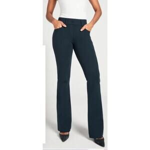 Betabrand Womens Plus Size 2XL Yoga Pants Dress Pants Navy Rayon Nylon Blend